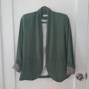 Stripe cuff blazer